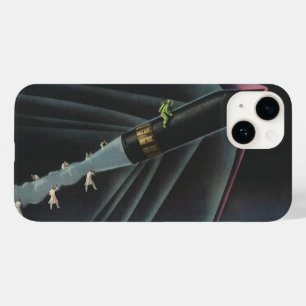 Vintage-Science-Fiction-Astronaut auf einer Rakete Case-Mate iPhone 14 Hülle