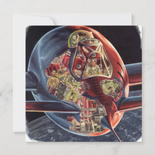 Vintage-Science-Fiction-Astronaut-Raketen-Raumschi