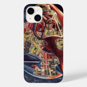 Vintage-Science-Fiction-Astronaut-Raketen-Raumschi Case-Mate iPhone Hülle