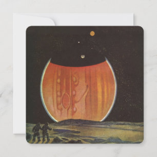 Vintage Science-Fiction, Astronauten auf Ganymed