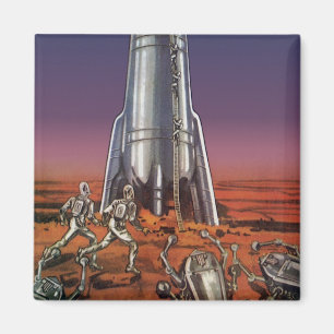 Vintage Science-Fiction, Astronauten Käfer-Aliens Magnet