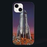 Vintage Science Fiction, Astronauten Käfer Außerir Case-Mate iPhone Hülle<br><div class="desc">Vintage Illustration futuristische Science Fiction Reise und Transport Rocketship Image. Astronauten,  die zu ihrem Raketenschiff rennen,  das aus käfenförmigen Außerirdischen auf einem fremden Planeten entkommt,  der versucht,  wieder auf die Erde zu kommen. Ein klassischer 50er Retro-Comic Buch sci fi Design der Zukunft.</div>