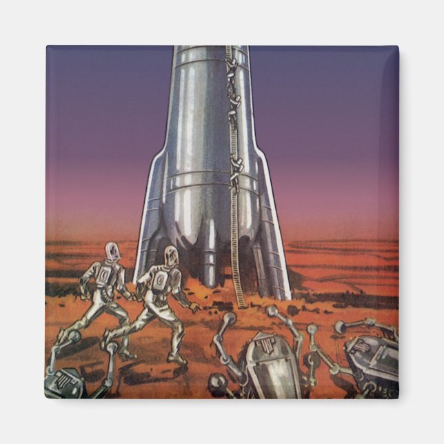 Vintage Science Fiction, Astronauten Käfer Außerir Magnet (Vorne)