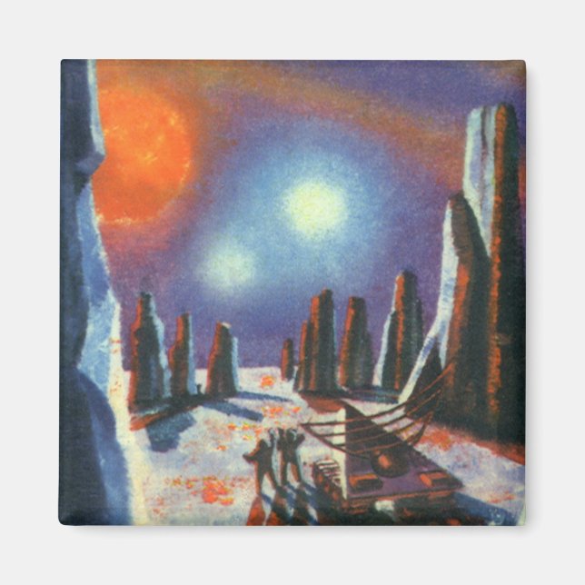 Vintage Science Fiction Auslandsplanung mit Außeri Magnet (Vorne)