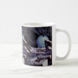 Vintage Science Fiction, Außerirdischen auf dem Mo Kaffeetasse<br><div class="desc">Vintage Darstellung Science Fiction Design mit Alien Astronauten Landung auf dem Mond und Blick auf einen großen blauen Planeten,  die Erde.</div>