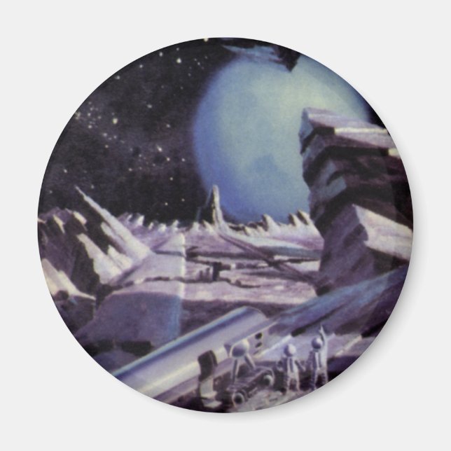 Vintage Science Fiction, Außerirdischen auf dem Mo Magnet (Vorne)