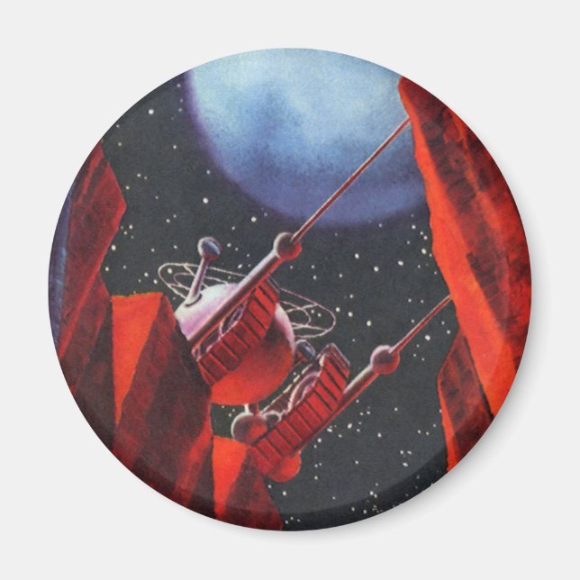 Vintage Science Fiction, Canyon Space Moon Rover Magnet (Vorne)