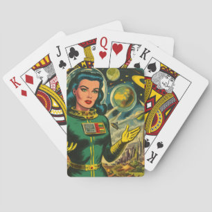 Vintage Science Fiction Comicen Spielkarten