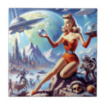 Vintage Science Fiction der 50er Jahre Fliese<br><div class="desc">Vintage Science Fiction der 50er Jahre</div>