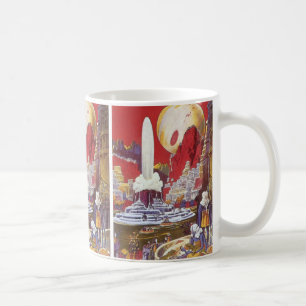 Vintage Science Fiction, die verlorene Stadt Atlan Kaffeetasse
