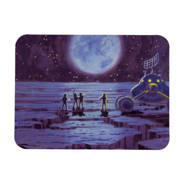 Vintage Science Fiction Erde Rover Außerirdischen  Magnet (Horizontal)