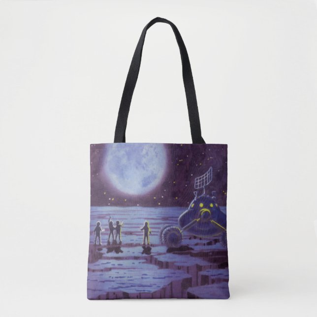 Vintage Science Fiction Erde Rover Außerirdischen  Tasche (Vorderseite)