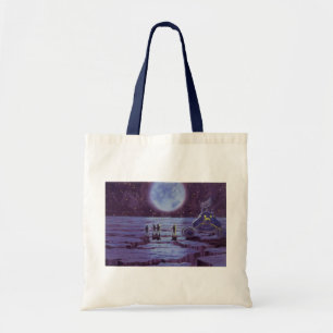 Vintage Science-Fiction-Erderkundungsfahrzeug-Alie Tragetasche