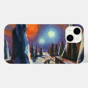 Vintage Science-Fiction Fremdplanet mit Aliens Case-Mate iPhone 14 Hülle