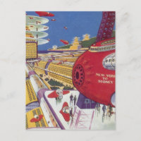 Vintage Science Fiction, futuristische New York Ci