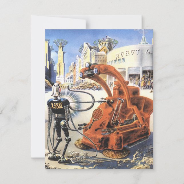 Vintage Science Fiction Futuristische Stadt Alien  (Vorderseite)