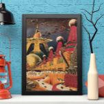 Vintage Science Fiction Futuristische Stadt Flying Poster<br><div class="desc">Vintages Bild der Reise-und Transport-Science Fiction mit einem klassischen Comic-Buch Retro sci,  wenn urbane Umgebung mit einer Stadt der Zukunft. Die architektonischen Gebäude sind wie Kegel geformt und die Fahrzeuge fliegen wie Vögel,  während sich Menschenmassen durch die Metropole bewegen.</div>
