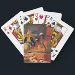 Vintage Science Fiction Futuristische Stadt Flying Spielkarten<br><div class="desc">Vintages Bild der Reise-und Transport-Science Fiction mit einem klassischen Comic-Buch Retro sci,  wenn urbane Umgebung mit einer Stadt der Zukunft. Die architektonischen Gebäude sind wie Kegel geformt und die Fahrzeuge fliegen wie Vögel,  während sich Menschenmassen durch die Metropole bewegen.</div>