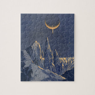 Vintage Science-Fiction, Halbmond-Schneeplanet