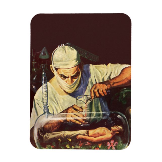 Vintage Science Fiction, Labormastwissenschaftler Magnet (Vertikal)