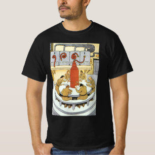 Vintage Science-Fiction, Labortechniker essen T-Shirt
