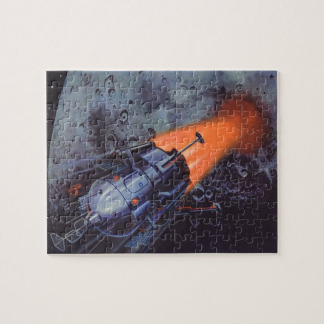 Vintage Science Fiction, Mondrakete abstrahlen (Horizontal)