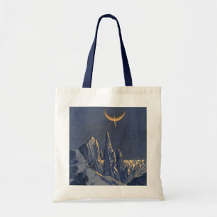 Vintage Science Fiction, Mondschneeplanet Tragetasche