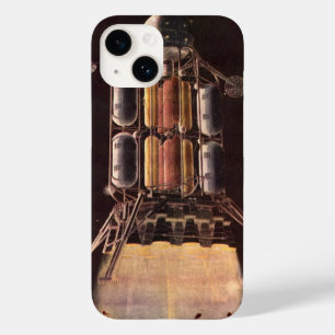 Vintage-Science-Fiction-Rakete startet vom Planete Case-Mate iPhone Hülle