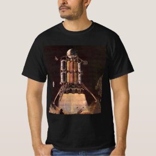 Vintage-Science-Fiction-Rakete startet vom Planete T-Shirt