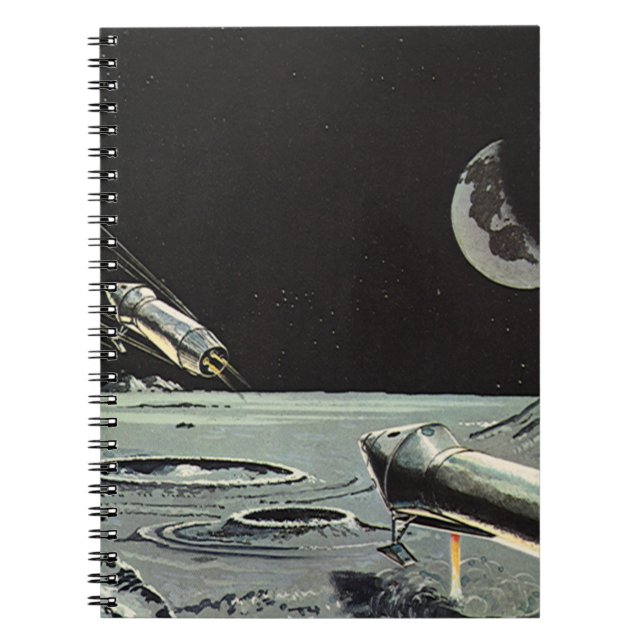 Vintage Science Fiction, Raketenschiff Notizblock (Vorderseite)