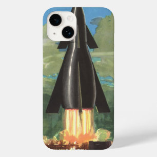 Vintage Science Fiction, Raketenstrahlen von der E Case-Mate iPhone 14 Hülle