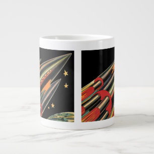Vintage Science-Fiction-Raumschiff von Space Stars Jumbo-Tasse