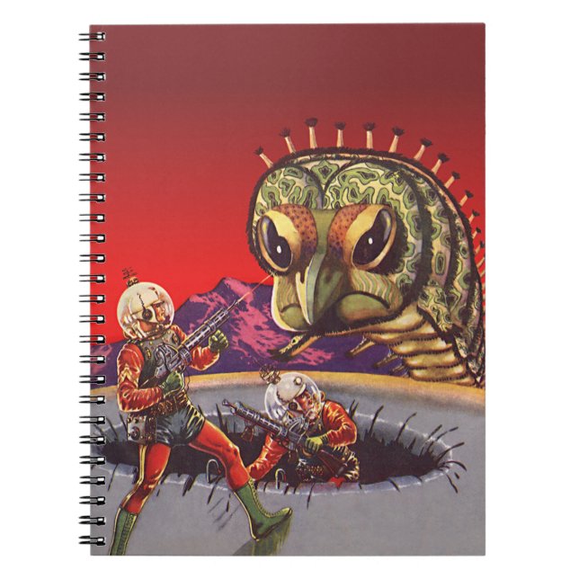 Vintage Science Fiction Rieseninsektenkrieg Notizblock (Vorderseite)