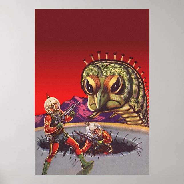 Vintage Science Fiction Rieseninsektenkrieg Poster (Vorne)