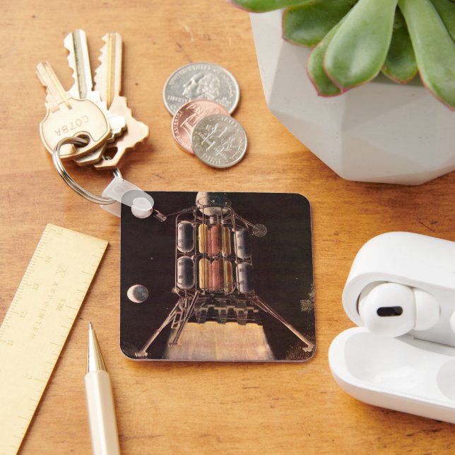 Vintage Science Fiction Rocket Blade Off Planet Schlüsselanhänger (Schreibtisch)