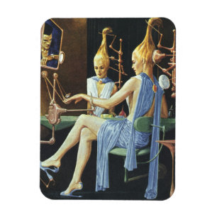 Vintage Science-Fiction-Schönheitssalon Spa-Manikü Magnet