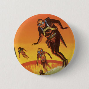 Vintage Science Fiction, Sci Fi Außerirdischen im  Button