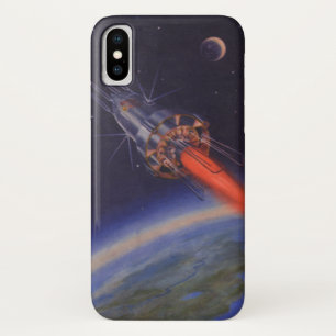 Vintage Science Fiction, Sci-Fi-Rakete über der Er Case-Mate iPhone Hülle