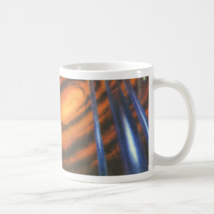 Vintage Science-Fiction, Sci-Fi rote Galaxienwirbe Kaffeetasse