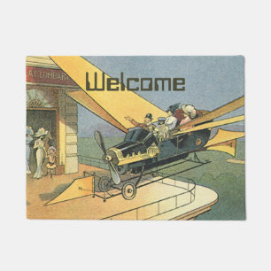 Vintage-Science-Fiction-Steampunk-Cabrio Fußmatte