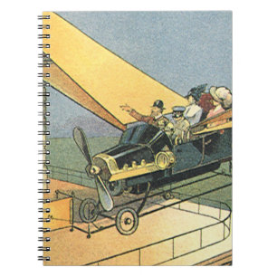 Vintage-Science-Fiction-Steampunk-Cabrio Notizblock