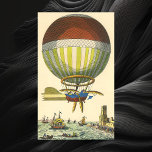 Vintage Science Fiction Steampunk Heißluftballon Poster<br><div class="desc">Vintage Abbildung Viktorianische Science Fiction futuristische Reise-und Transport Dampfpunk Bild. Ein Heißluftballon (ein starrer) mit Flügeln,  die mit Schiffen über den Ozean fliegen. Eine Burg liegt an Land und eine Menschenmenge liegt am Ufer am Meer. Ein klassisches Retro-Comic Buch sci fi Design der Zukunft.</div>