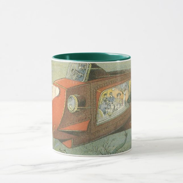 Vintage Science Fiction Steampunk U-Boot Tasse (Zentrum)