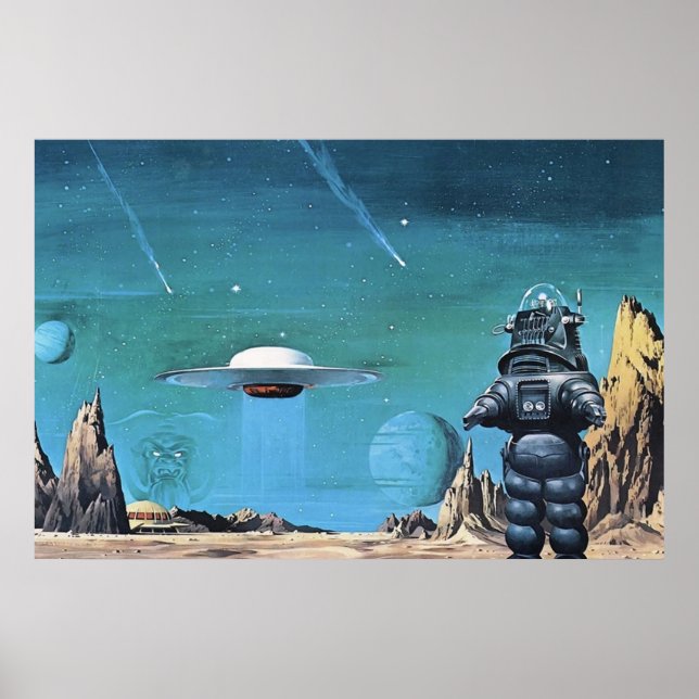 Vintage Science Fiction  UFO Poster (Vorne)