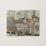 Vintage Science Fiction Urban Paris, Steam Punk<br><div class="desc">Vintage Abbildung Viktorianische Dampfpunk Science Fiction futuristische Reise und Transport Metropole Image. Die Stadt Paris,  Frankreich in der Zukunft mit persönlichen großen Flugzeug anstelle von Autos und der Gare du Nord Metro Bahnhof.</div>