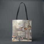 Vintage Science Fiction Urban Paris, Steam Punk Tasche<br><div class="desc">Vintage Abbildung Viktorianische Dampfpunk Science Fiction futuristische Reise und Transport Metropole Image. Die Stadt Paris, Frankreich in der Zukunft mit persönlichen großen Flugzeug anstelle von Autos und der Gare du Nord Metro Bahnhof.</div>
