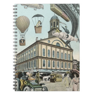 Vintage Science-Fiction, viktorianische Steam-Punk Notizblock