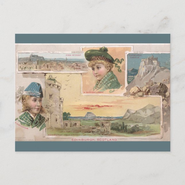 Vintage Scotland Postkarte (Vorderseite)