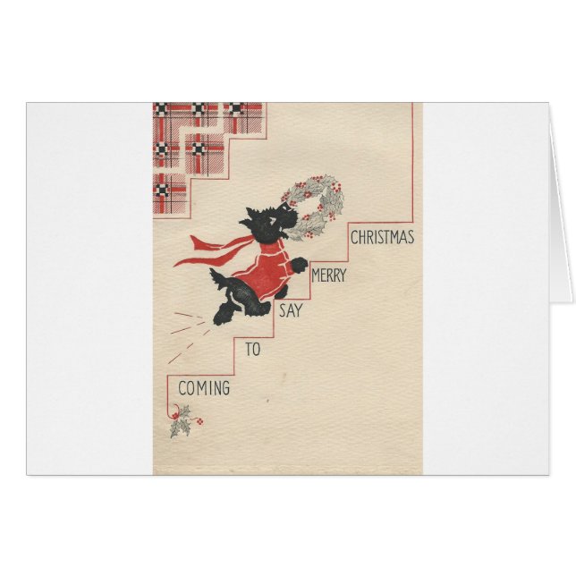 Vintage Scottie Merry (Vorderseite (Horizontal))