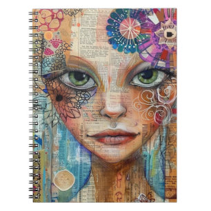 Vintage-Scrapbook-Collage-Gesicht (3) Notizblock